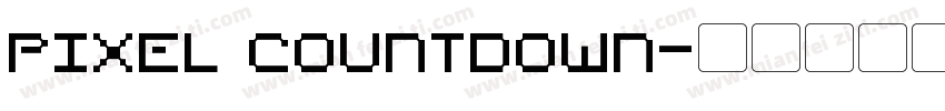 pixel countdown字体转换